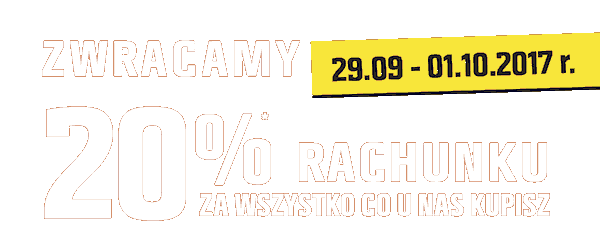 OBI Łódź - w dniach 29.09-01.10.2017 zwracamy 20% rachunku za wszystko, co u nas kupisz.